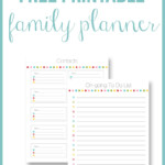 Free Printable Family Planner Free Homeschool Deals