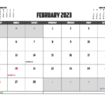 Free Printable February 2023 Calendar 12 Templates