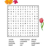 Free Printable Flower Word Search Flower Words Printable Puzzles For