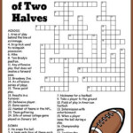 Free Printable Football Crossword Football Kids Crossword Super