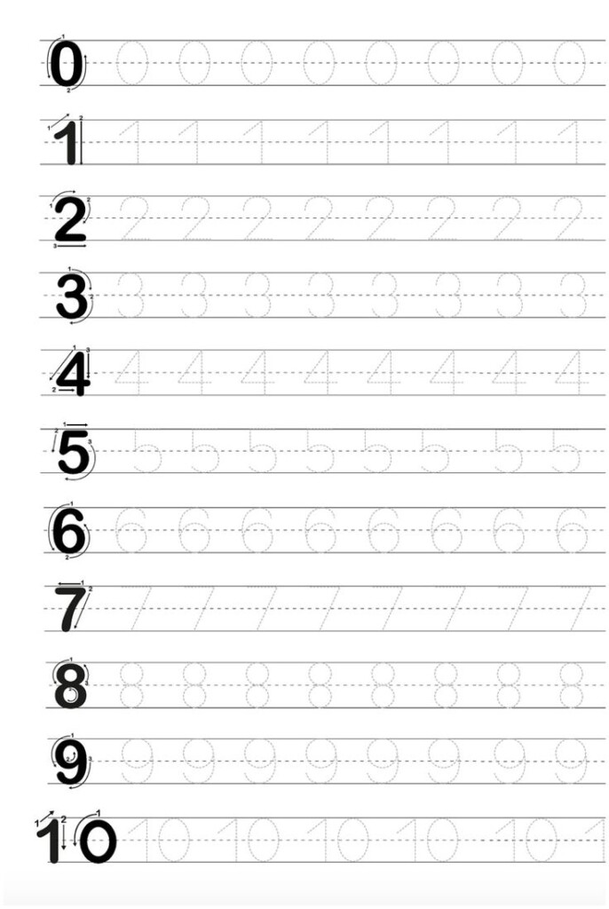 Free Printable For Tracing Letters Numbers Tracing Worksheets 