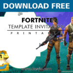FREE PRINTABLE Fortnite Games Birthday Invitation Templates DREVIO