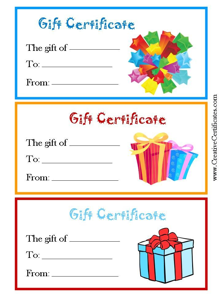 Free Printable Gift Certificates Printable Gift Certificate Free Gift 