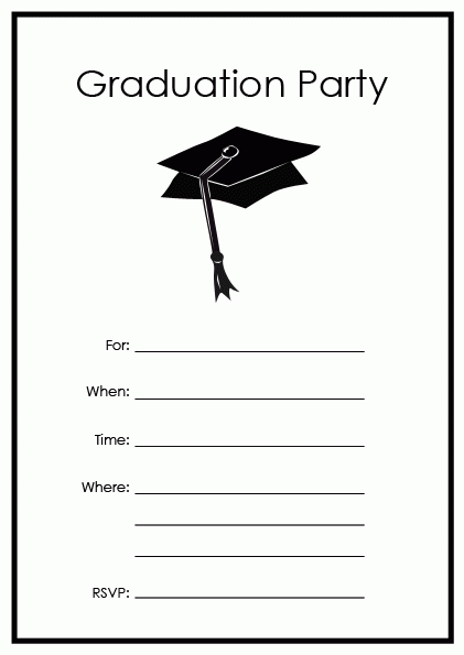 Free Printable Graduation Invitations Party Invitation Making Ideas