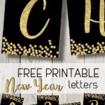 Free Printable Happy New Year Banner Letters Paper Trail Design