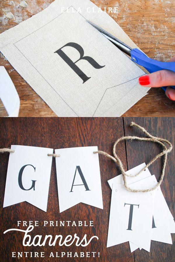 Free Printable Letters To Create Any Vintage Farmhouse Style Banner 