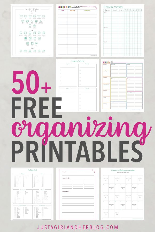 Free Printable Library 65 Free Organizing Printables Free 