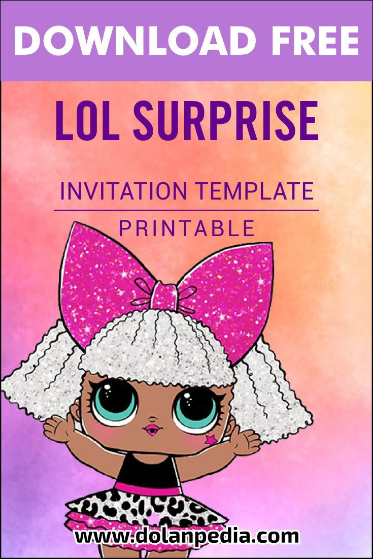 FREE Printable LOL Surprise Dolls Birthday Party Invitation