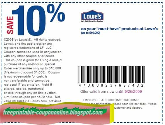 Free Printable Lowes Coupons Lowes Moving Coupon Lowes Coupon Coupons