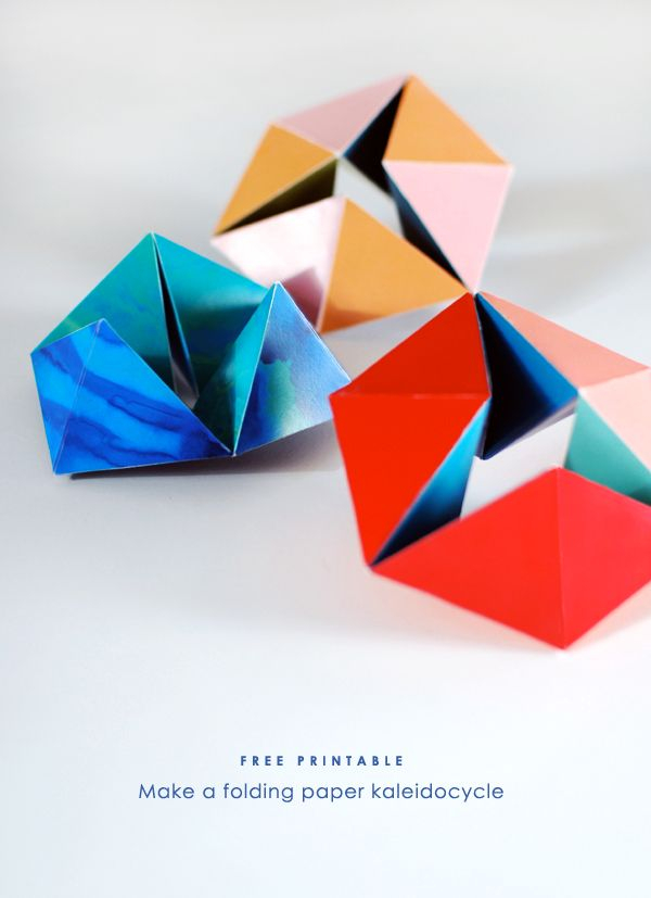 Free Printable Make A Folding Paper Kaleidocycle We Are Scout 