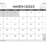 Free Printable March 2023 Calendar 12 Templates