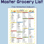 Free Printable Master Grocery List instant Download Free