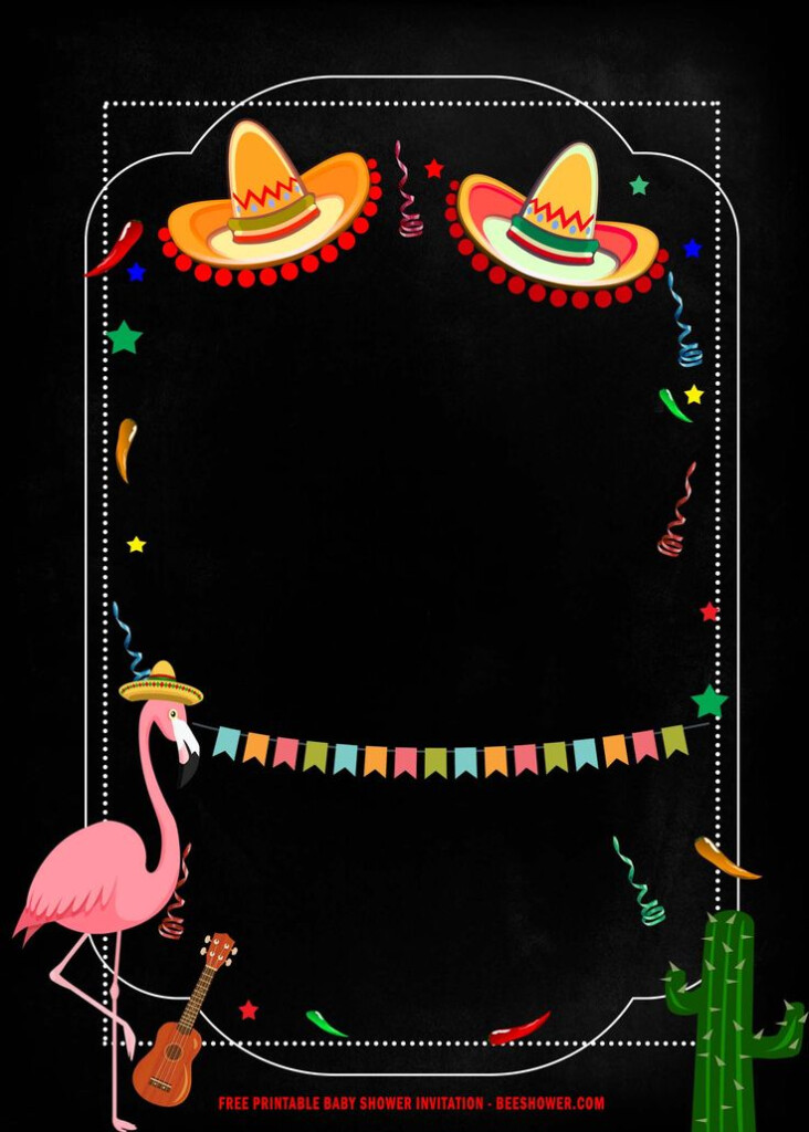  FREE Printable Mexico Fiesta Baby Shower Invitation Templates 