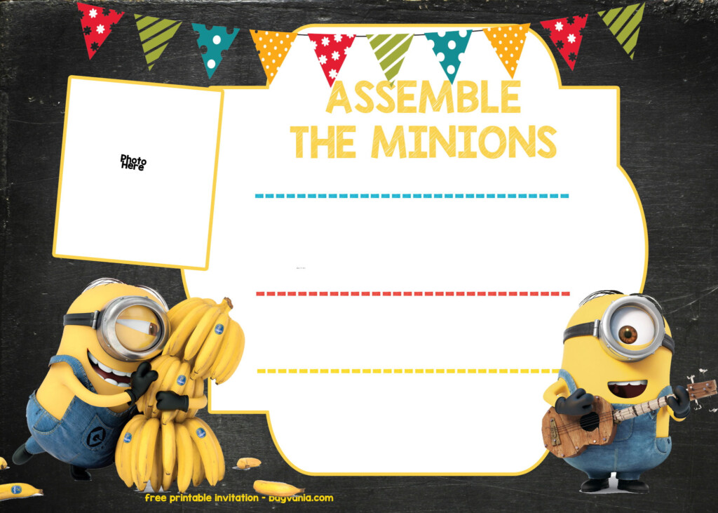 FREE Printable Minion Birthday Party Invitations Ideas Template FREE 