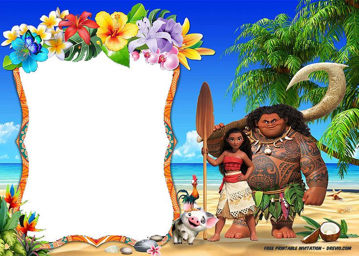 FREE Printable Moana Invitation Templates Invitaciones De Moana 