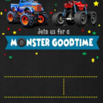 FREE Printable Monster Truck Invitation Templates UPDATED Monster