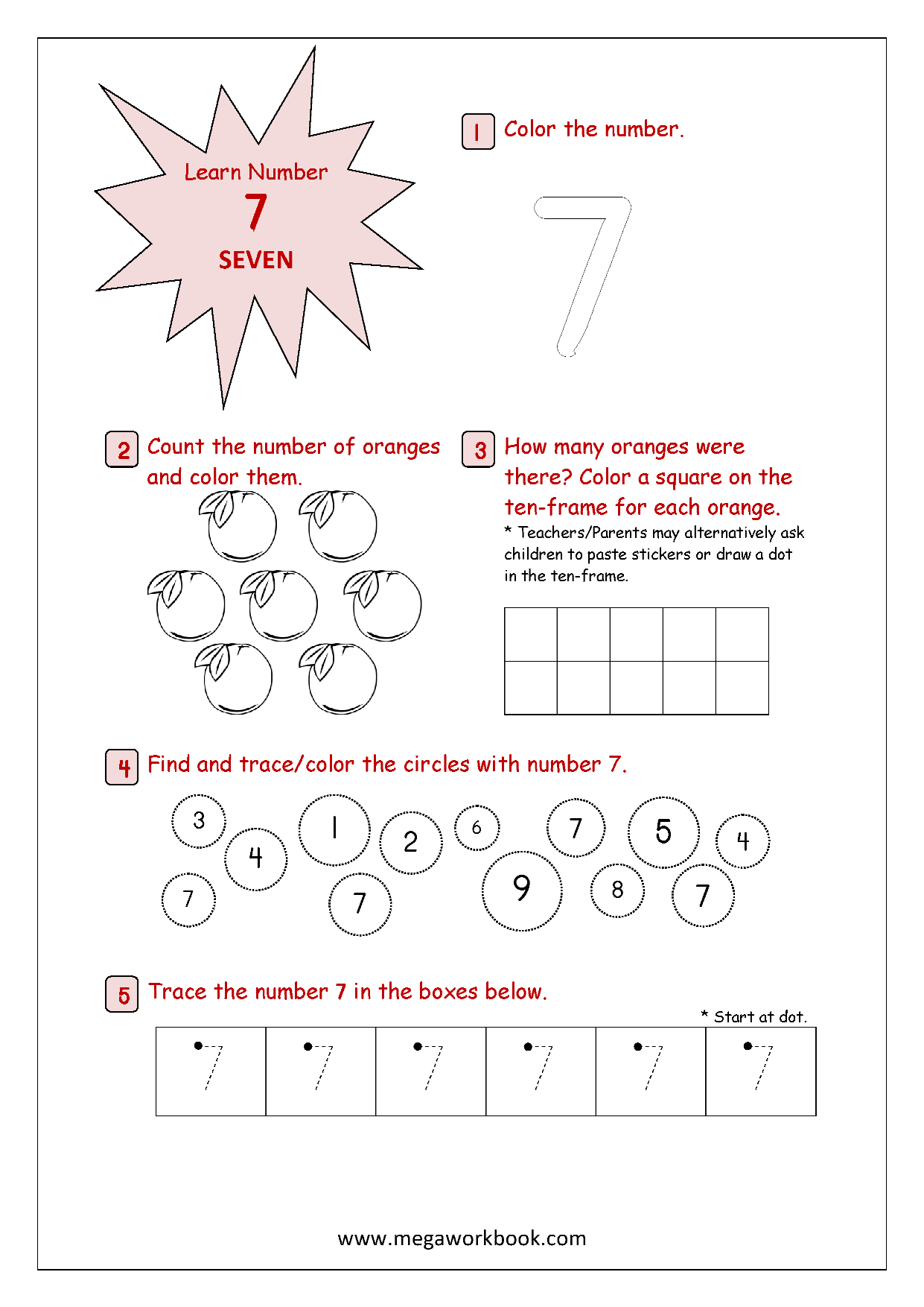 Free Printable Number Recognition 1 To 10 Activity Sheets Number 