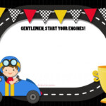 FREE Printable Race Car Birthday Party Invitations Updated FREE