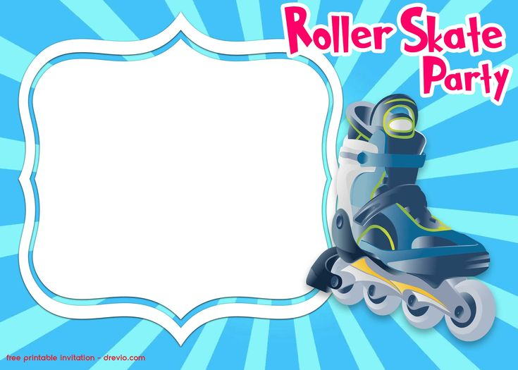 FREE Printable Roller Skating Invitation Templates