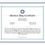 Free Printable Service Dog Certificate That Are Fan Harper Blog