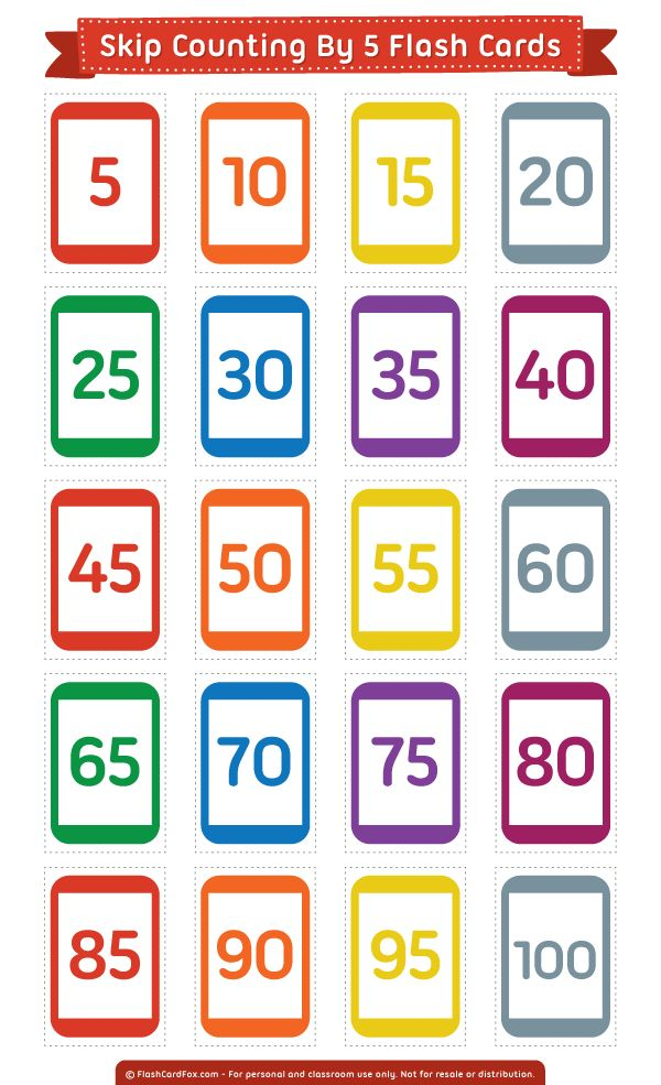 Free Printable Skip Counting By 5 Flash Cards Download Them In PDF 