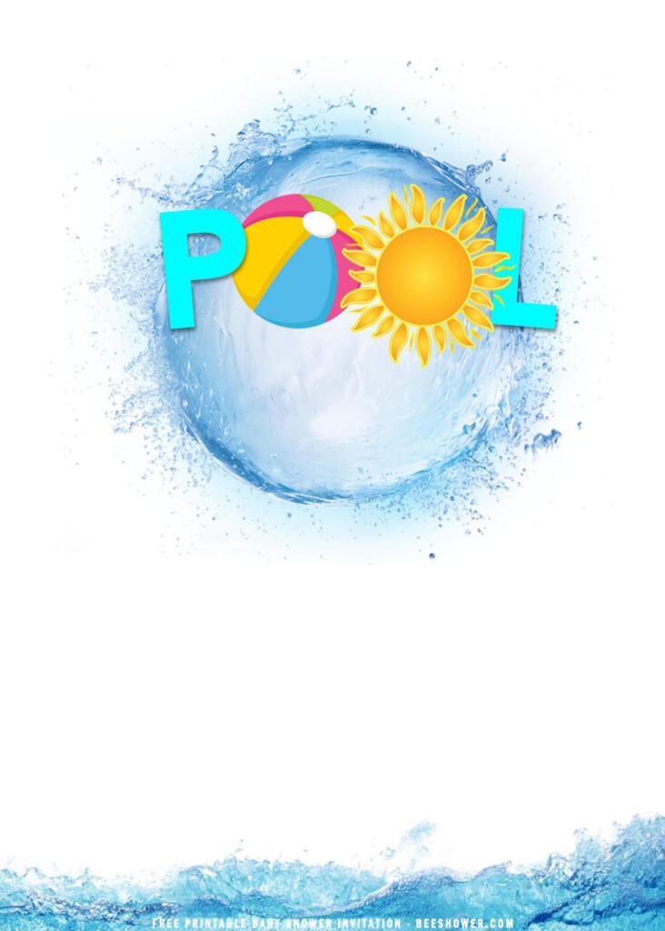  FREE Printable Summer Pool Birthday Party Invitation Templates 