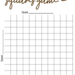 Free Printable Super Bowl Squares Template Football Squares