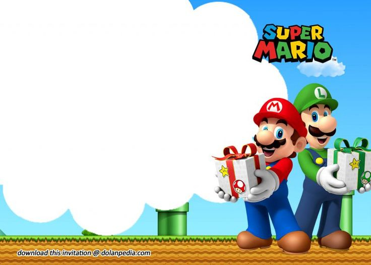 Free Printable Super Mario Invitation Templates DolanPedia