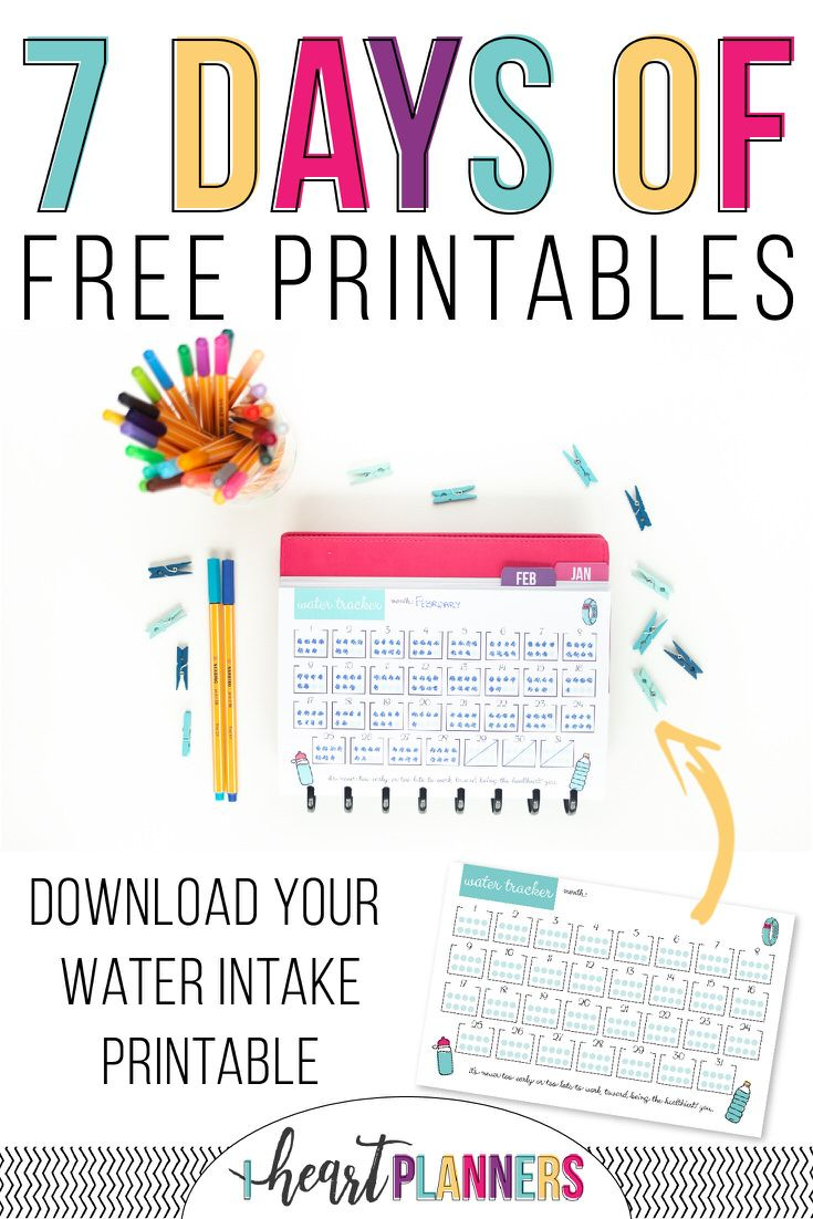 Free Printable Water Tracker Water Tracker Printable Water Tracker 