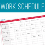 FREE Printable Work Schedule