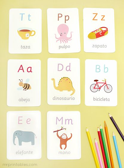 Free Printables Meet Mr Printables Alphabet Flashcards Spanish 