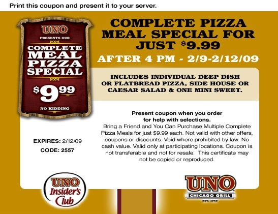 Coupons For Uno Chicago Grill Printable FreePrintable me