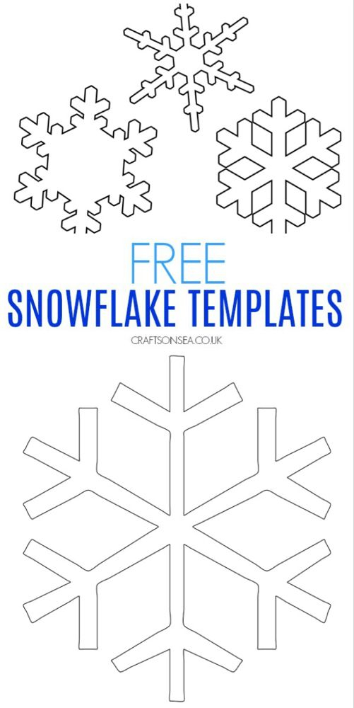 Free Snowflake Template Printable PDF Snowflake Template Snowflake 