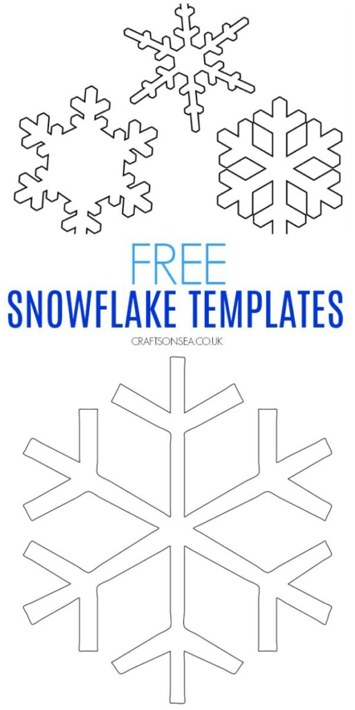 FREE Snowflake Template Printable PDF Snowflake Template Snowflake 