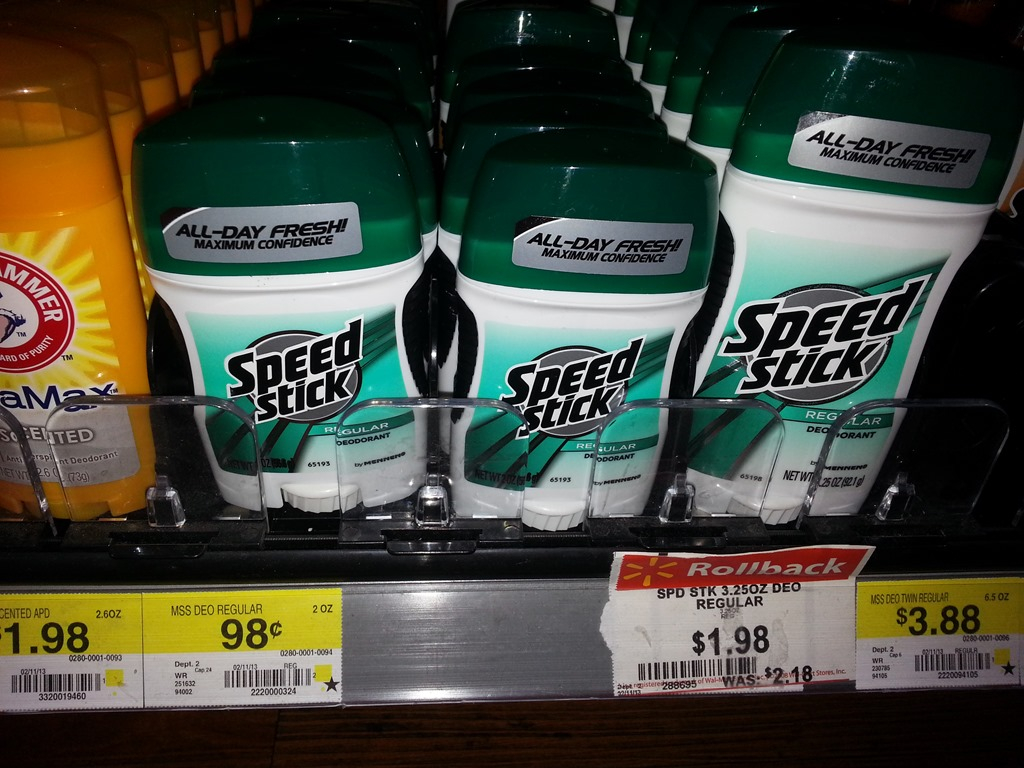 FREE Speed Stick Deodorant With Overage Grocery Shop For FREE At The 