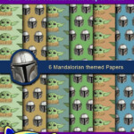FREE Star Wars Mandalorian Digital Paper Pack Star Wars Printables