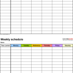 Free Weekly Schedule Templates For Word 18 Templates Excel Calendar