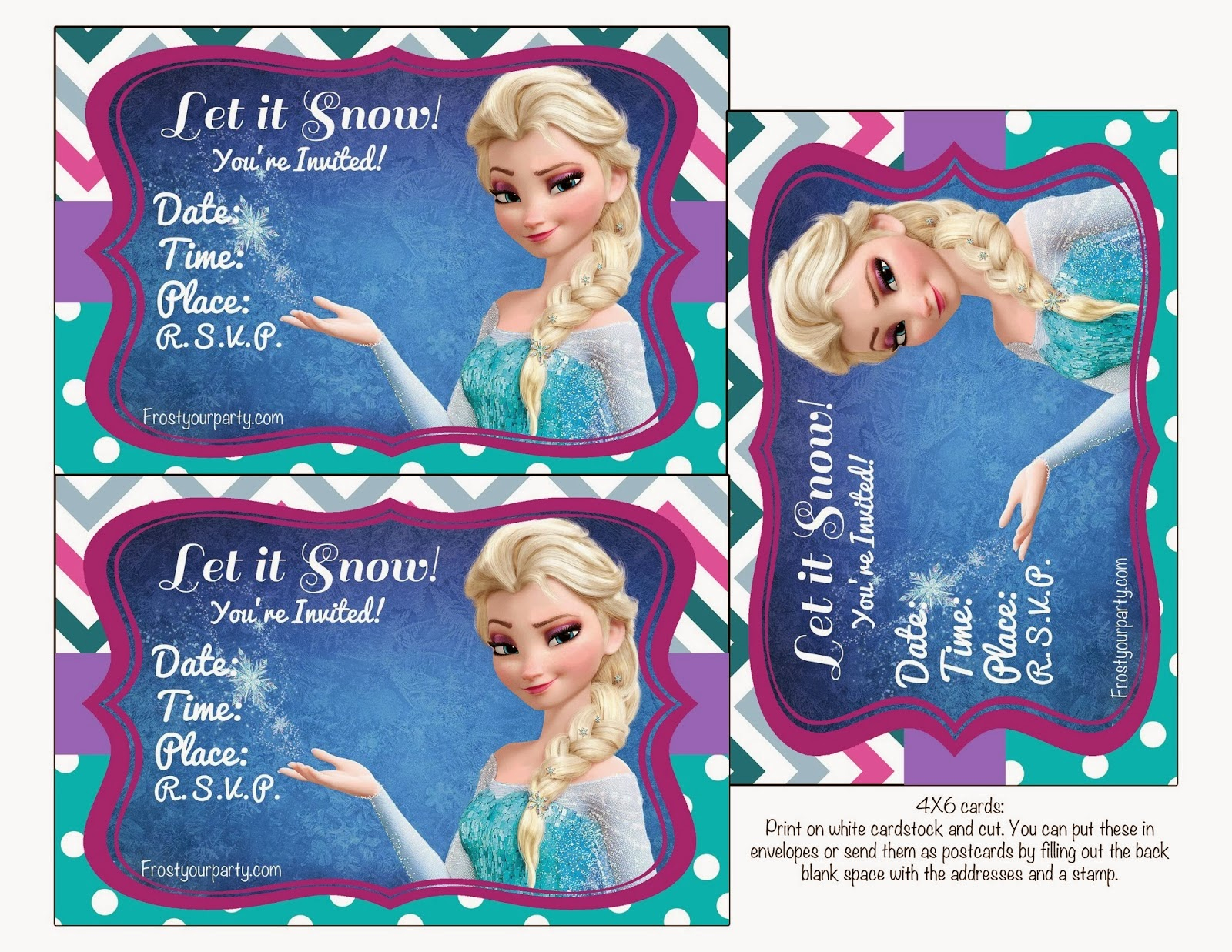 Frozen Colored Free Printable Party Kit Oh My Fiesta In English