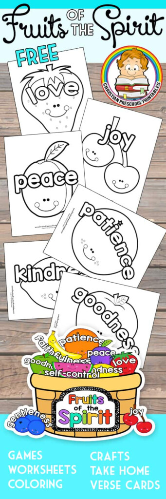 Fruit Of The Spirit Printables Christian Preschool Printables