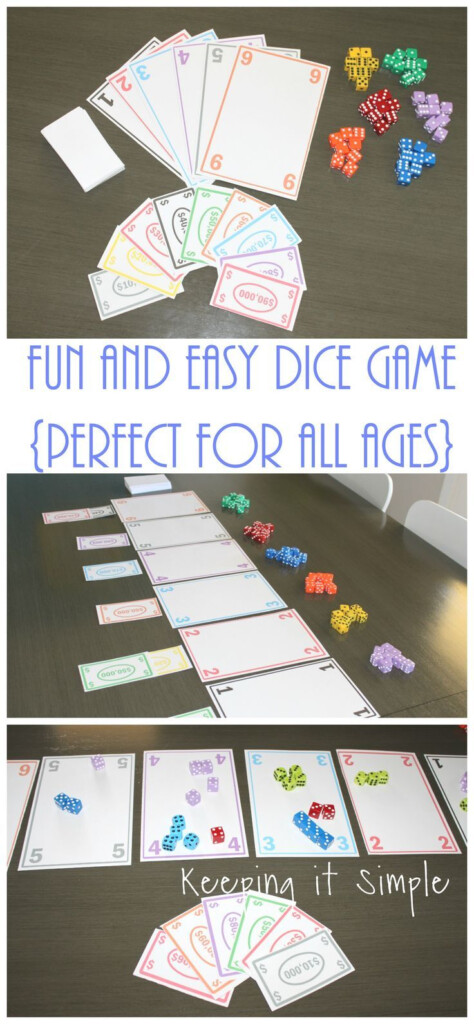 Fun And Easy Dice Game With Printable Keeping It Simple Diy Dice 