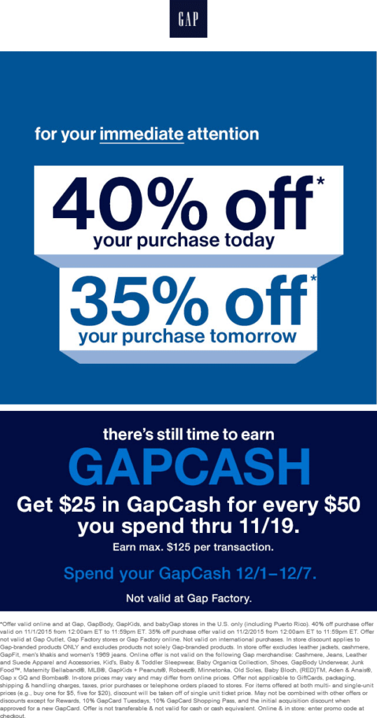 Gap May 2020 Coupons And Promo Codes 