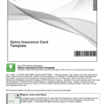 Geico Insurance Card Fill Online Printable Fillable Pertaining To