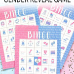 Gender Reveal Bingo Party Game 24 Guests Gender Reveal Games