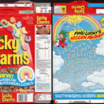 General Mills Lucky Charms New Rainbow Marshmallows Cereal Box