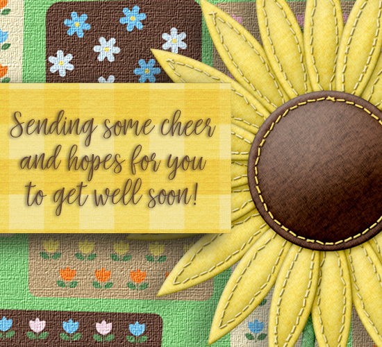 Get Well Soon Sunflower Free Get Well Soon ECards Greeting Cards