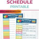 Get Your FREE Homeschool Daily Schedule Printable Colorful And Fully