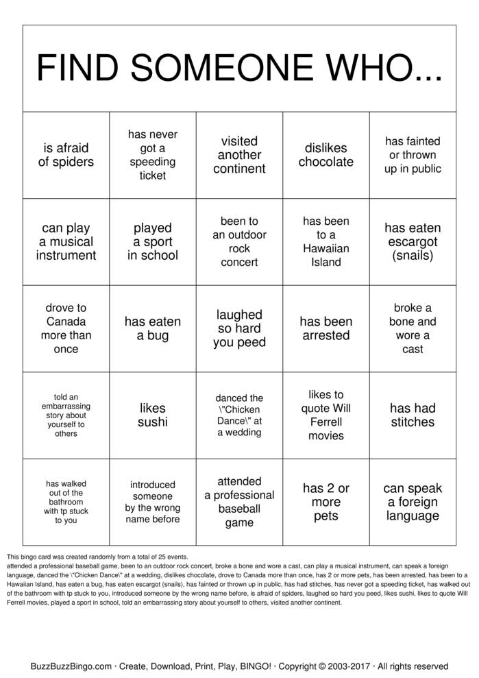 Getting To Know You Bingo Cards To Download Print And Customize 