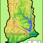 Ghana Physical Map