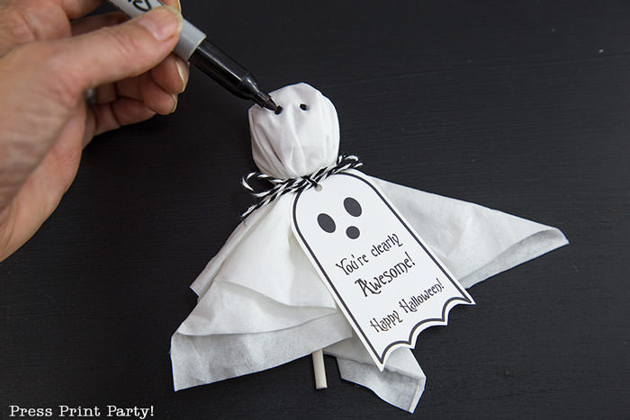 Ghost Lollipops W FREE Printable Halloween Tags Press Print Party 