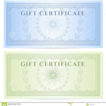 Gift Certificate Voucher Template With Pattern Stock Vector